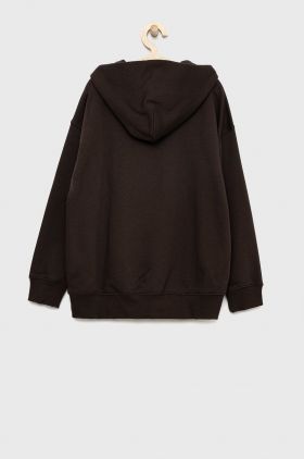 GAP bluza copii culoarea maro, cu glugă, neted