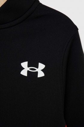 Under Armour bluza copii culoarea negru, neted