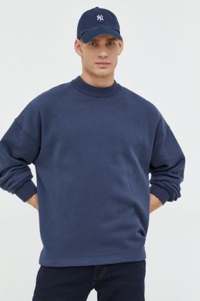 Abercrombie & Fitch bluza barbati, culoarea albastru marin, neted