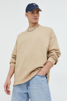 Abercrombie & Fitch bluza barbati, culoarea bej, neted