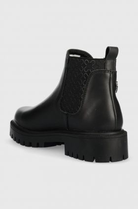 U.S. Polo Assn. ghete chelsea de piele Karma femei, culoarea negru, cu toc plat