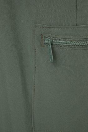 Abercrombie & Fitch pantaloni copii culoarea verde, neted