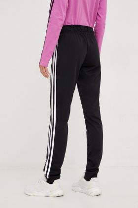 adidas pantaloni de trening femei, culoarea negru, cu imprimeu