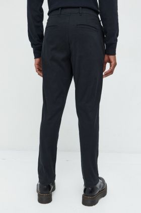 Abercrombie & Fitch pantaloni barbati, culoarea negru, cu fason chinos