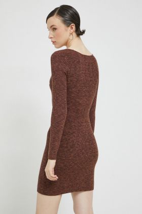 Abercrombie & Fitch rochie culoarea maro, mini, mulata