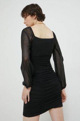 Hollister Co. rochie culoarea negru, mini, mulata