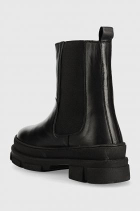 Answear Lab ghete chelsea de piele femei, culoarea negru, cu platforma