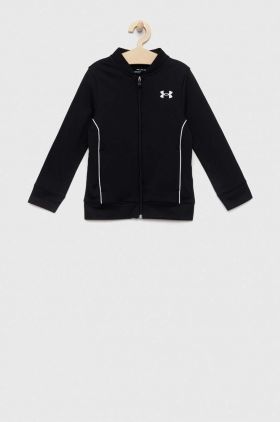 Under Armour bluza copii culoarea negru, neted