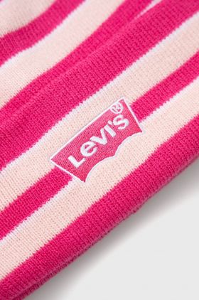 Levi's caciula si manusi copii culoarea roz