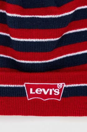 Levi's caciula si manusi copii culoarea albastru marin