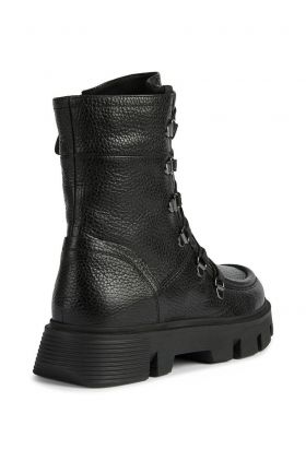 Geox cizme Vilde femei, culoarea negru, cu toc plat