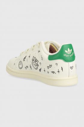 adidas Originals sneakers pentru copii Stan Smith culoarea bej