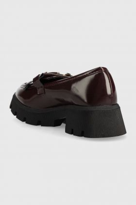 Answear Lab mocasini femei, culoarea bordo, cu platforma