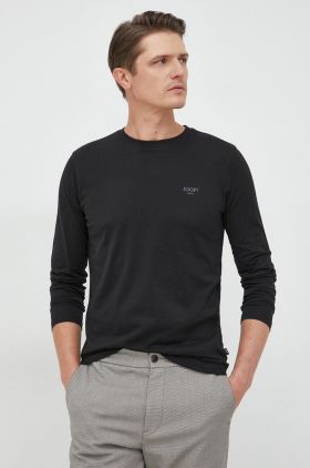 Joop! longsleeve din bumbac culoarea negru, neted