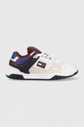 Tommy Jeans sneakers din piele Tommy Jeans Skate Sneaker culoarea alb