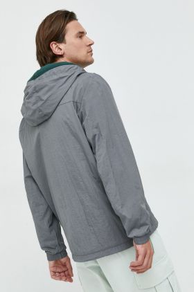 adidas Originals geaca barbati, culoarea gri, de tranzitie, oversize