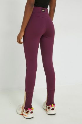 Ellesse colanti femei, culoarea bordo, cu imprimeu