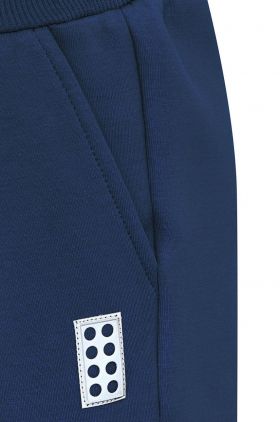 Lego Wear pantaloni de trening pentru copii culoarea albastru marin, neted