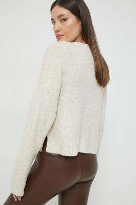 Abercrombie & Fitch cardigan din amestec de lana femei, culoarea bej, light