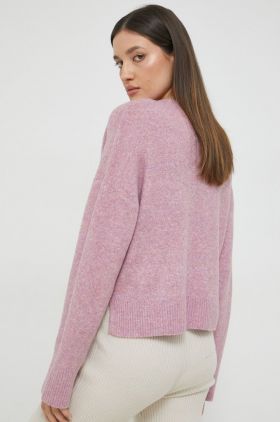 Abercrombie & Fitch cardigan din amestec de lana femei, culoarea violet