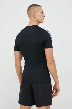 adidas Performance tricou de antrenament Techfit 3-stripes culoarea negru, cu imprimeu  HD3525