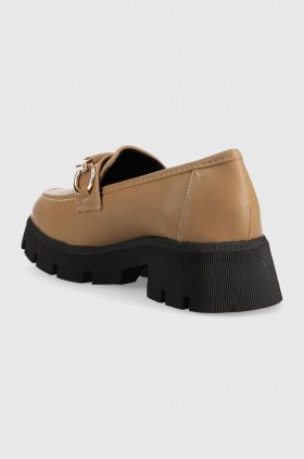 Answear Lab mocasini femei, culoarea bej, cu toc plat