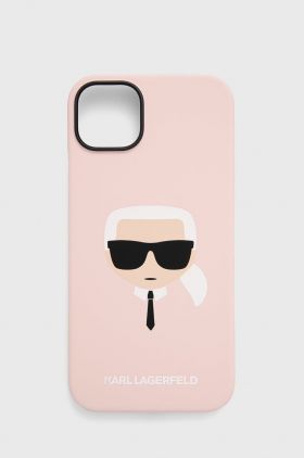 Karl Lagerfeld husa pentru telefon iPhone 14 Plus 6,7" culoarea roz