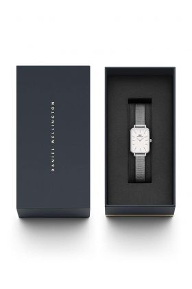 Daniel Wellington ceas Quadro Pressed femei, culoarea argintiu