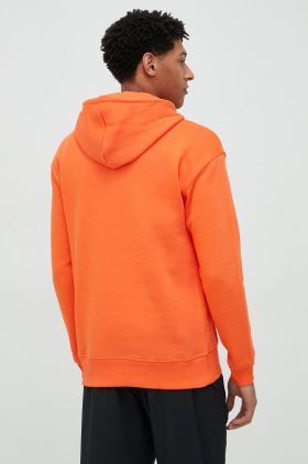 adidas bluza barbati, culoarea portocaliu, cu glugă, neted