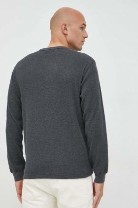 GAP longsleeve barbati, culoarea gri, melanj