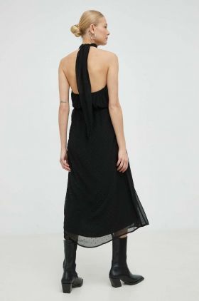 Bruuns Bazaar rochie Impatiens Gabby culoarea negru, midi, drept