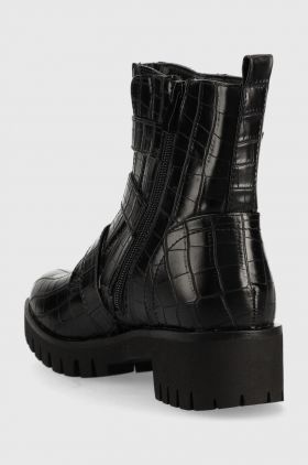 Answear Lab botine femei, culoarea negru, cu toc drept