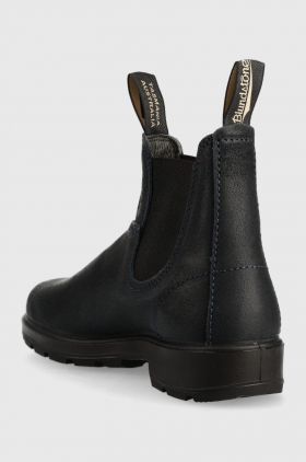 Blundstone ghete chelsea de piele 1912 femei, culoarea albastru marin, cu toc plat
