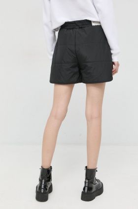 Notes du Nord pantaloni scurti femei, culoarea negru, neted, high waist