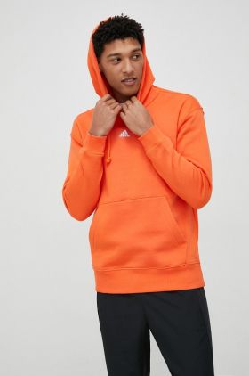 adidas bluza barbati, culoarea portocaliu, cu glugă, neted