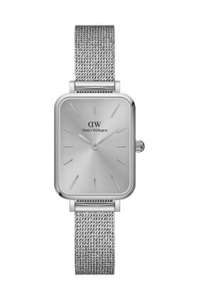 Daniel Wellington ceas Quadro 20x26 femei, culoarea argintiu