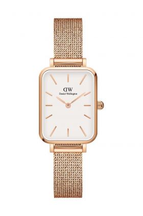 Daniel Wellington ceas Quadro Pressed femei, culoarea roz