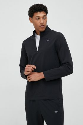 Reebok mânecă lungă de antrenament Performance barbati, culoarea negru, neted