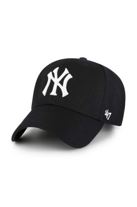 47brand șapcă MLB New York Yankees culoarea negru, cu imprimeu  B-MVPSP17WBP-BKW