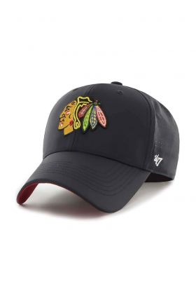 47brand sapca Nhl Chicago Blackhawks culoarea negru, cu imprimeu