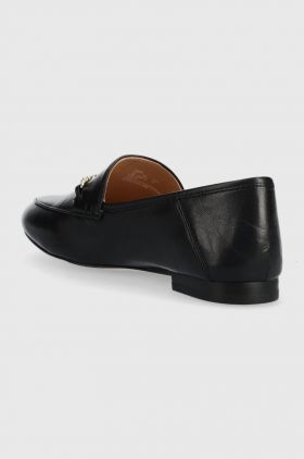 Coach mocasini de piele Cb989 Hanna Loafer femei, culoarea negru, cu toc plat