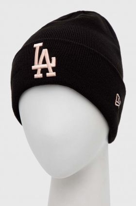 New Era caciula culoarea negru, din tricot gros