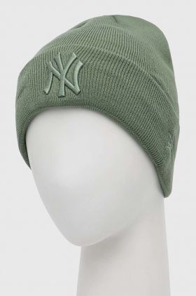 New Era caciula culoarea verde, din tricot gros