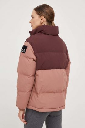 Jack Wolfskin geaca de puf femei, culoarea roz, de iarna