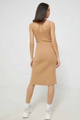 Hollister Co. rochie culoarea bej, mini, mulata