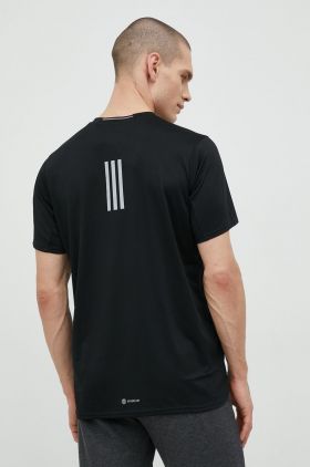 adidas Performance tricou de alergare Designed For Running culoarea negru, neted