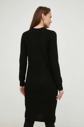 Answear Lab rochie culoarea negru, midi, drept