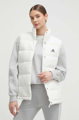 adidas vestă de puf femei, culoarea alb, de iarnă HG6278