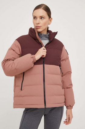 Jack Wolfskin geaca de puf femei, culoarea roz, de iarna