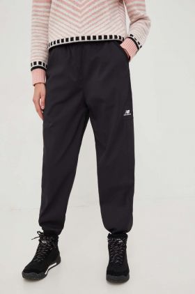 New Balance pantaloni de trening femei, culoarea negru, neted